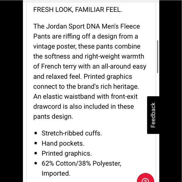 🆕💙🧡 JORDAN RETRO SWEATPANTS 🧡💙🆕 - Picture 7 of 8